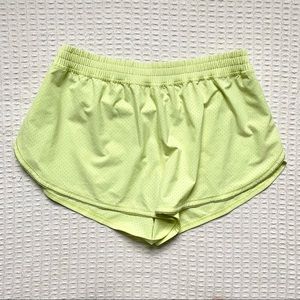 Lululemon neon yellow shorts size 12